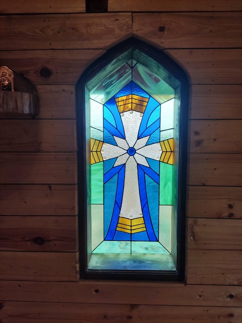 Stained glass, mosaics, church painting