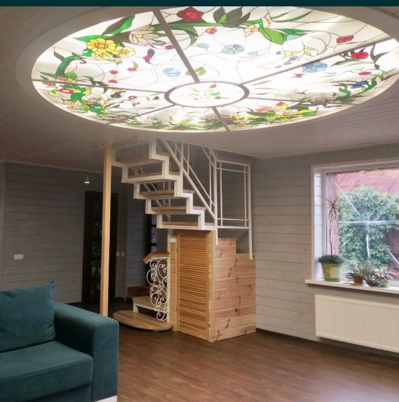 Stained glass in lamps, Tiffany chandeliers